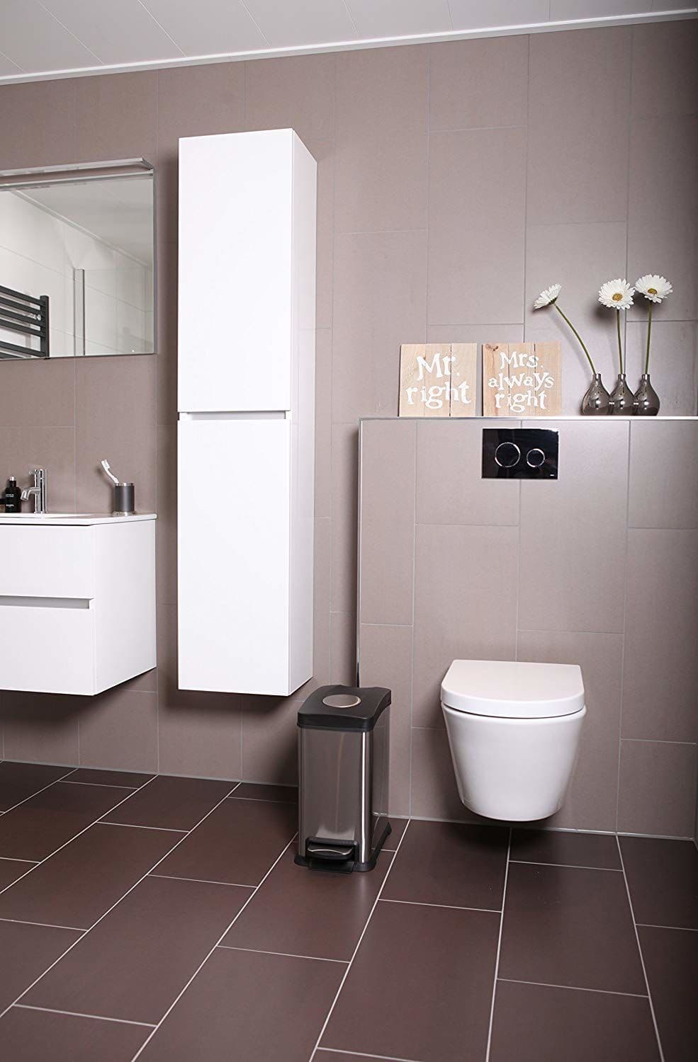 EKO Кош за събиране на отпадъци с педал “REJOICE“ – 8 литра – мат