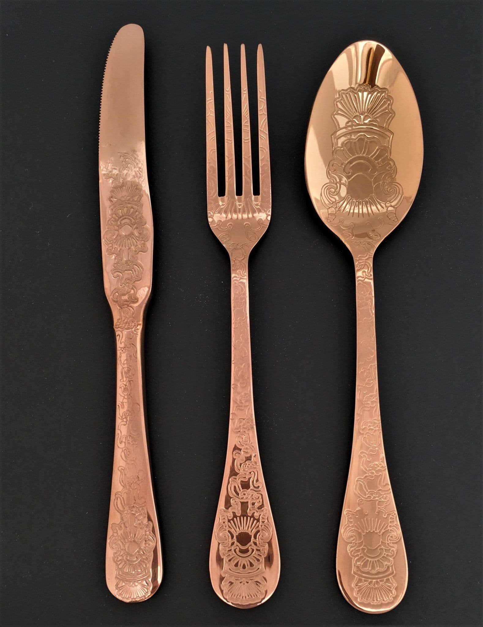 HERDMAR Прибори за хранене “SANTAMARTA“ - 36 части - медно PVD покритие