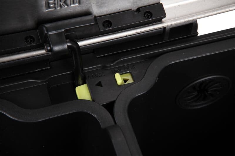 EKO Кош за разделно събиране на отпадъци с педал “E-CUBE“ – (10 + 9) литра – черен