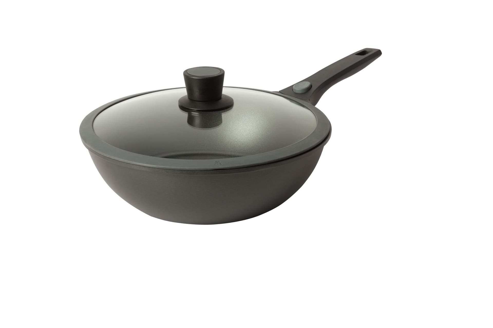 SKK Индукционен тиган WOK с мобилна дръжка и капак – h 8,5см – ∅ 30