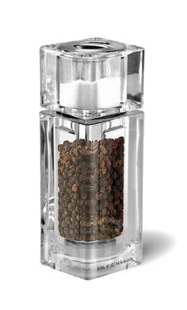 COLE & MASON Мелничкa за черен пипер + солница „CUBE” – 14,5 см.