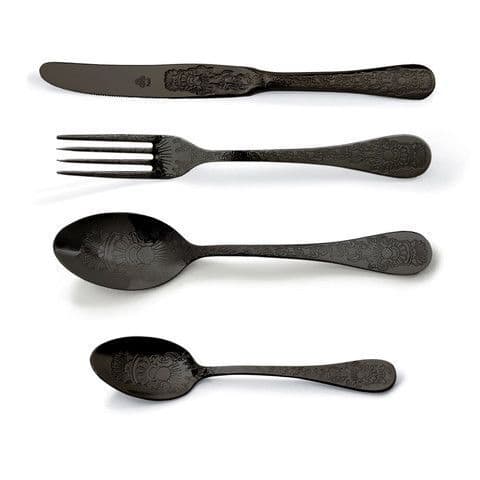 HERDMAR Комплект прибори за хранене “SANTAMARTA“- 36 части – черен мат – PVD покритие