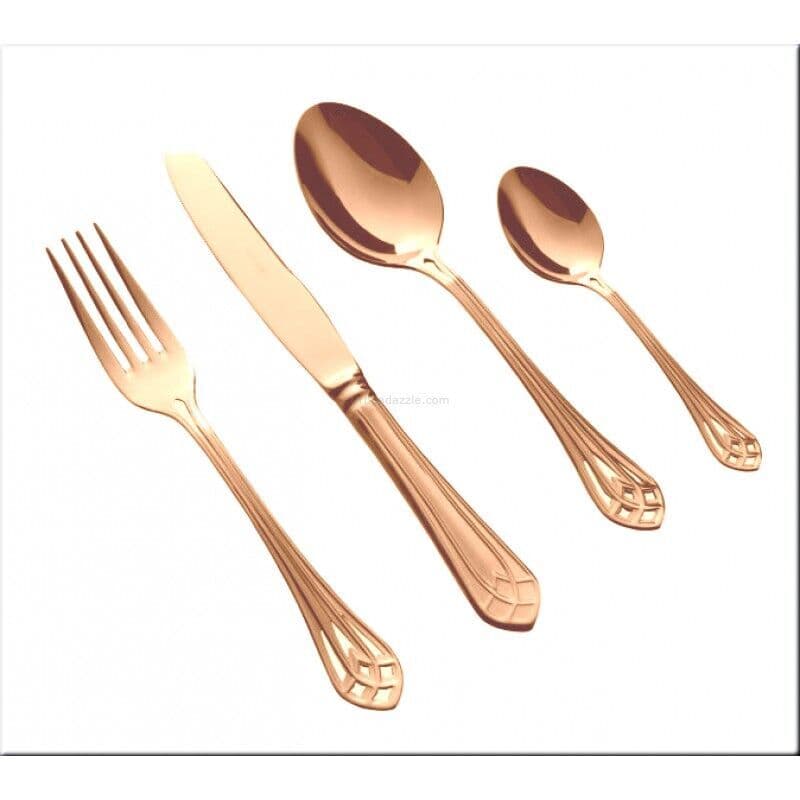 HERDMAR Комплект прибори за хранене “VITRAL“ – 36 части – медно PVD покритие