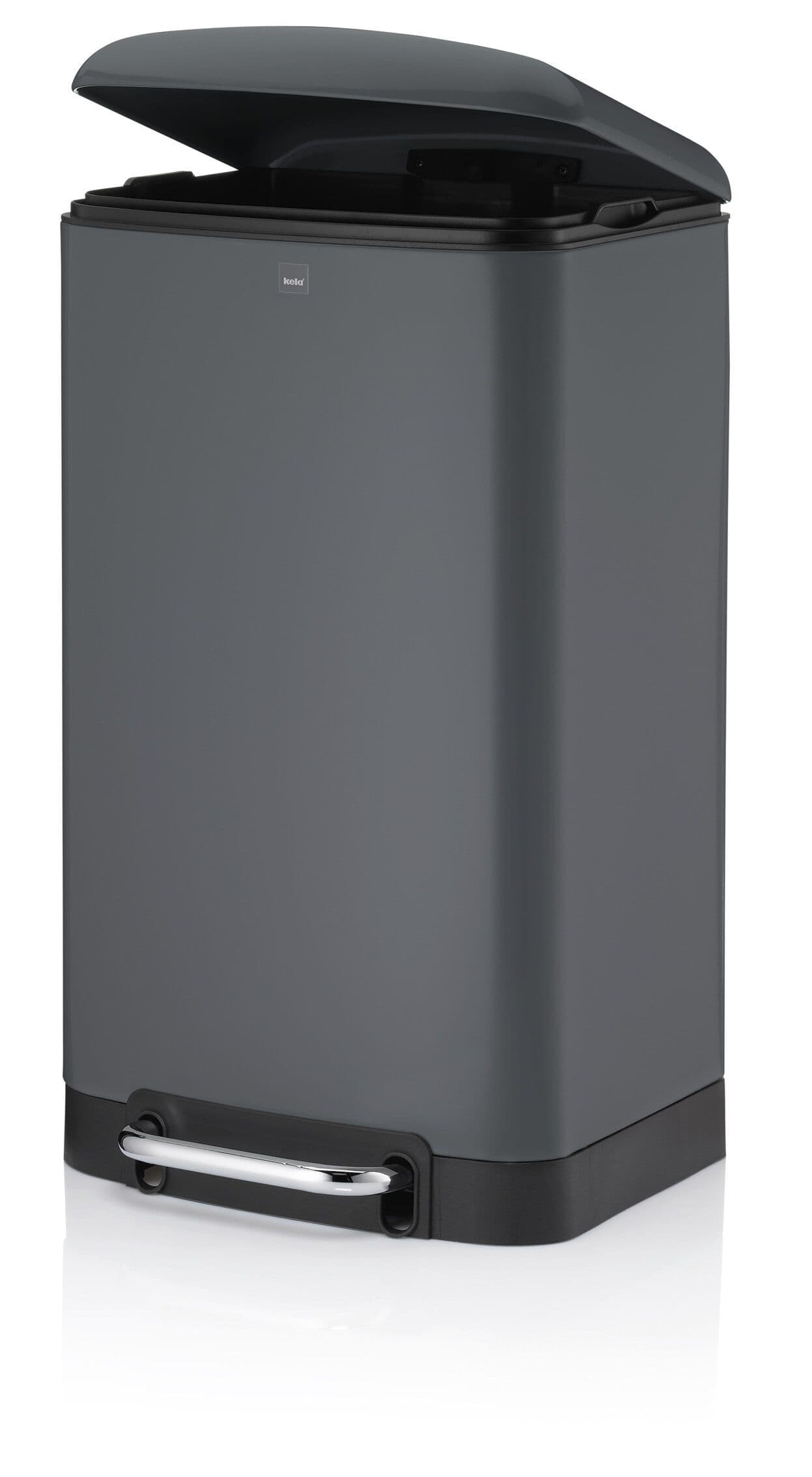 KELA Кош за отпадъци с педал “Davino“ – тъмно сив – 30 л.