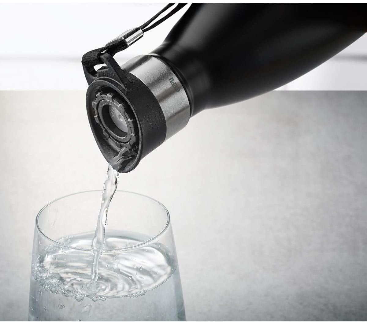 GEFU Термо бутилка “OLIMPIO“ – 750мл – черна