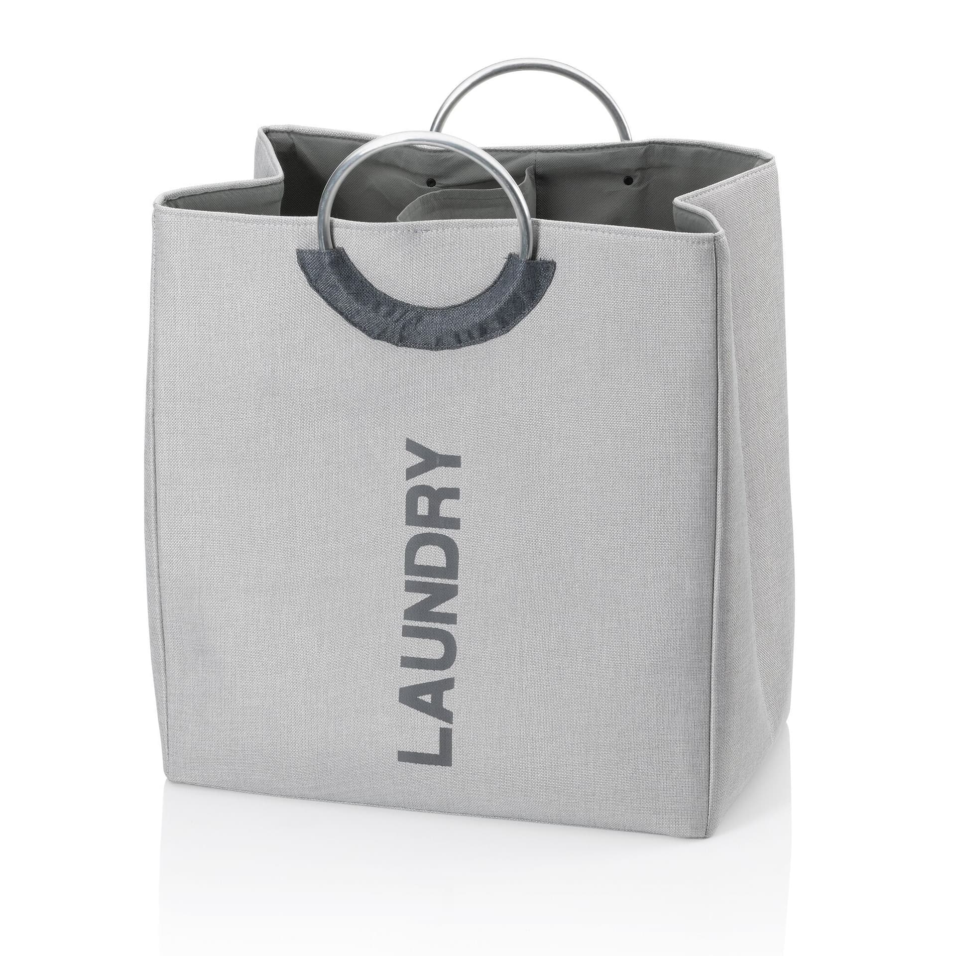 KELA Кош за пране с две отделения “Palma“ – каменно сив