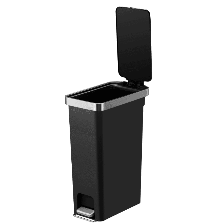 EKO Кош за отпадъци с педал “HANA SLIM“ – черен – 40 л.