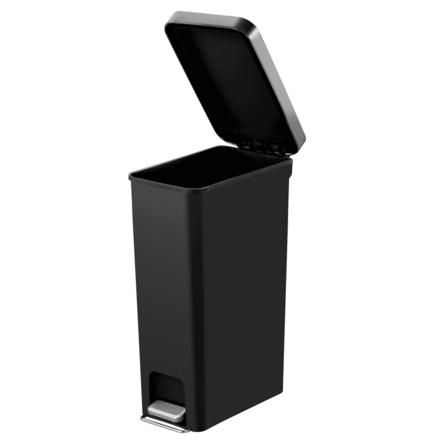 EKO Кош за отпадъци с педал “HANA SLIM“ – черен – 40 л.