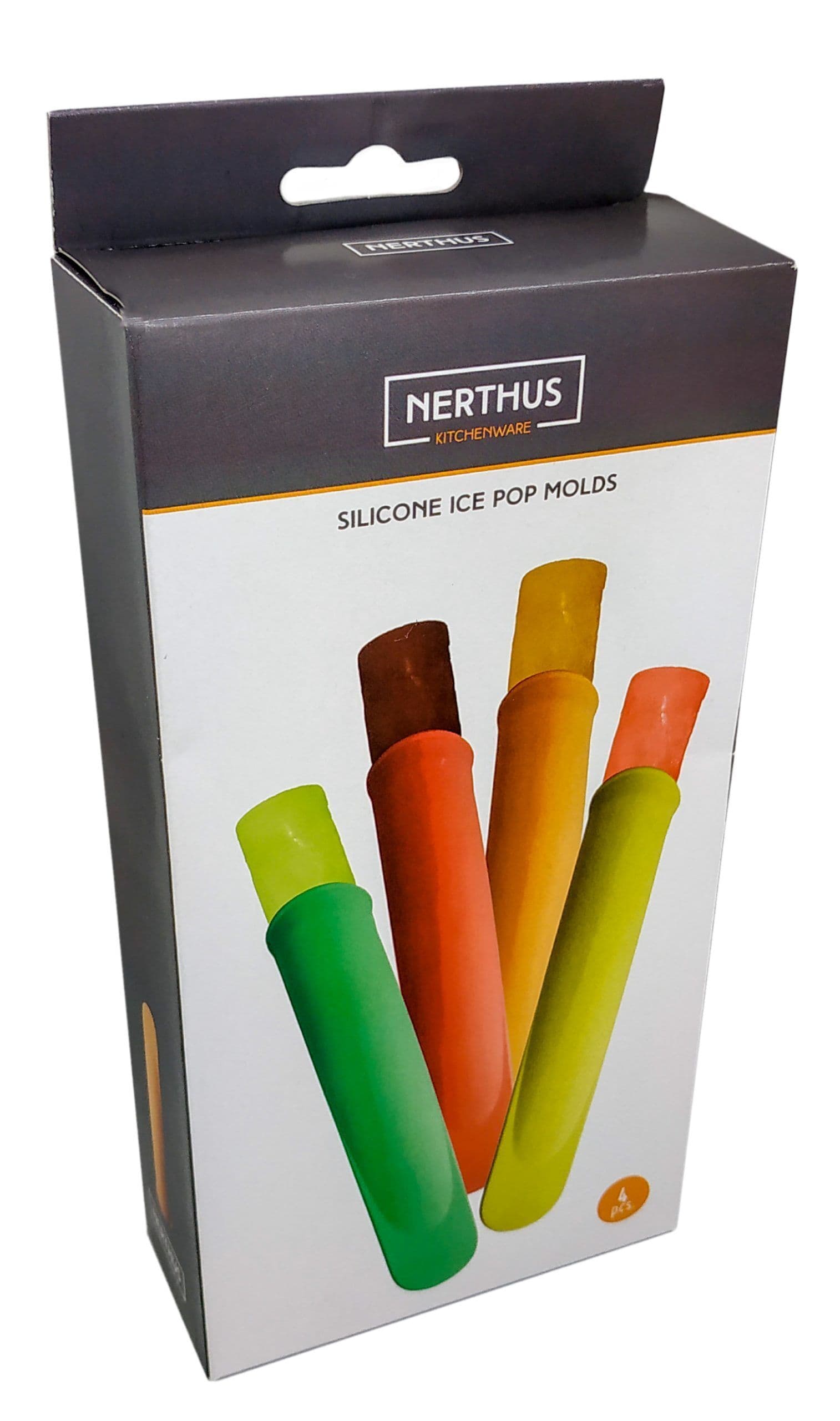 Nerthus Комплект от 4 бр. силиконови форми за ледени близалки