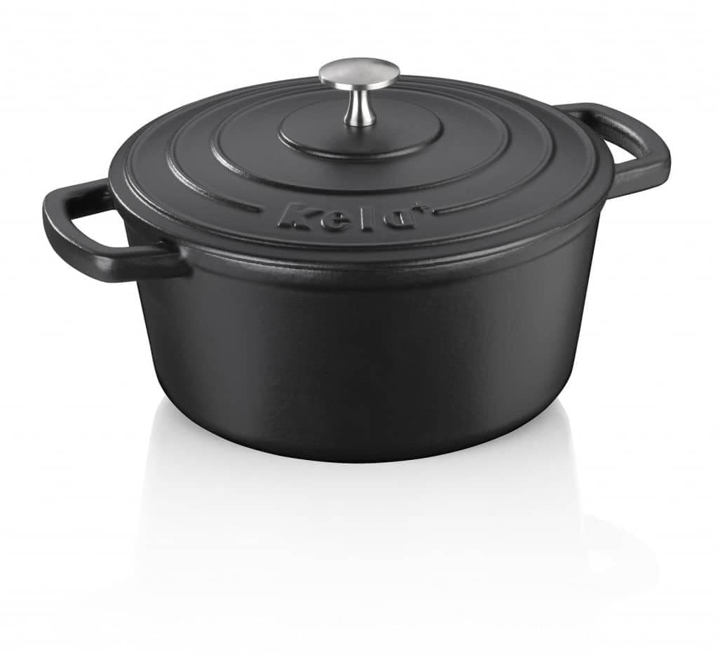 KELA Чугунена тенджера с капак “Calido“ - Ø 24 см. - черна