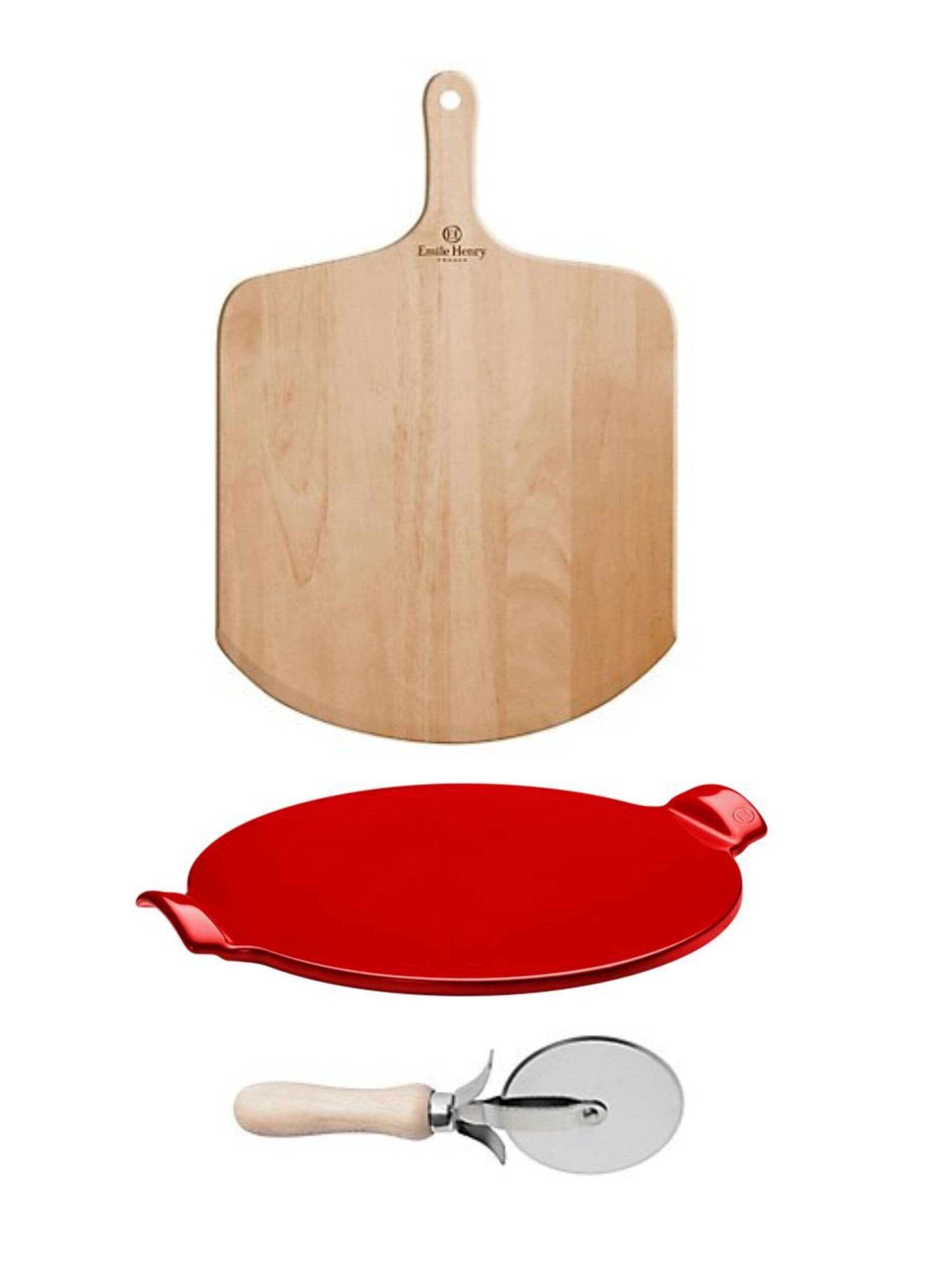 3 части - цвят червен