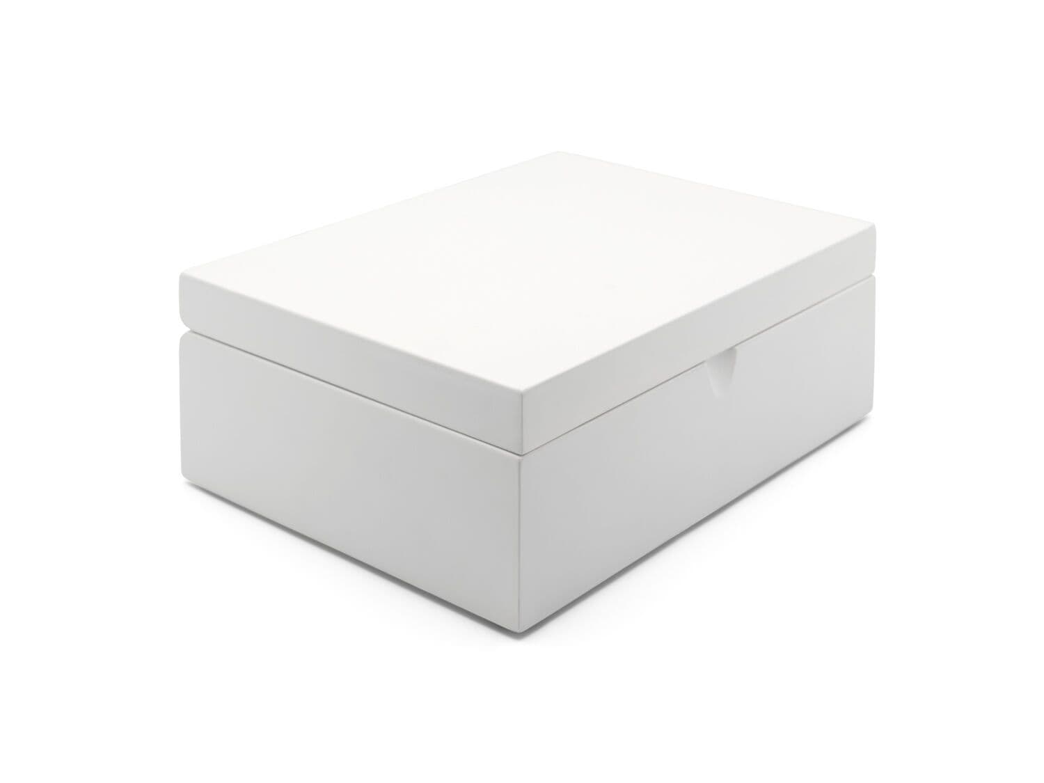 BREDEMEIJER Бяла бамбукова кутия за чай с 4 канистъра и дозаторна лъжица