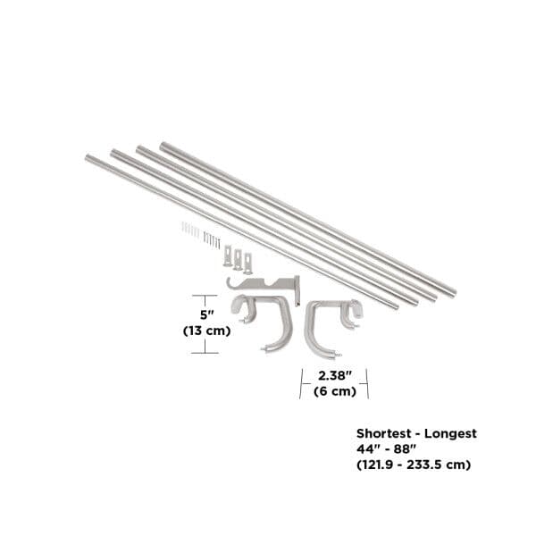 UMBRA Двоен корниз – TWILIGHT – цвят никел/мат – размер 224-366 см.