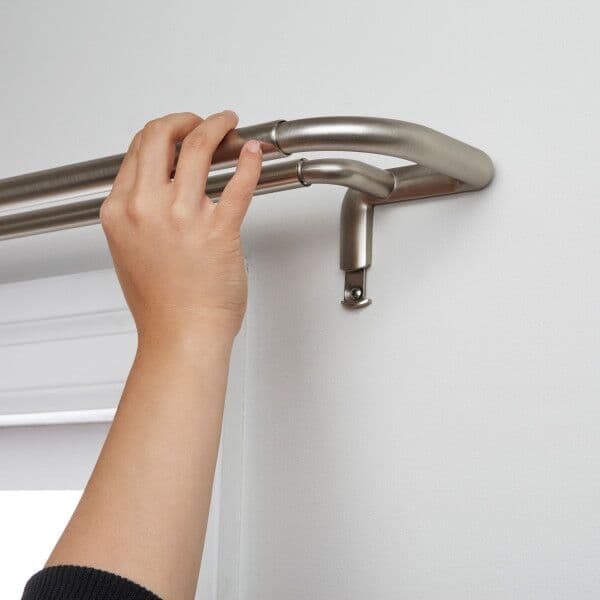 UMBRA Двоен корниз – TWILIGHT – цвят никел/мат – размер 224-366 см.