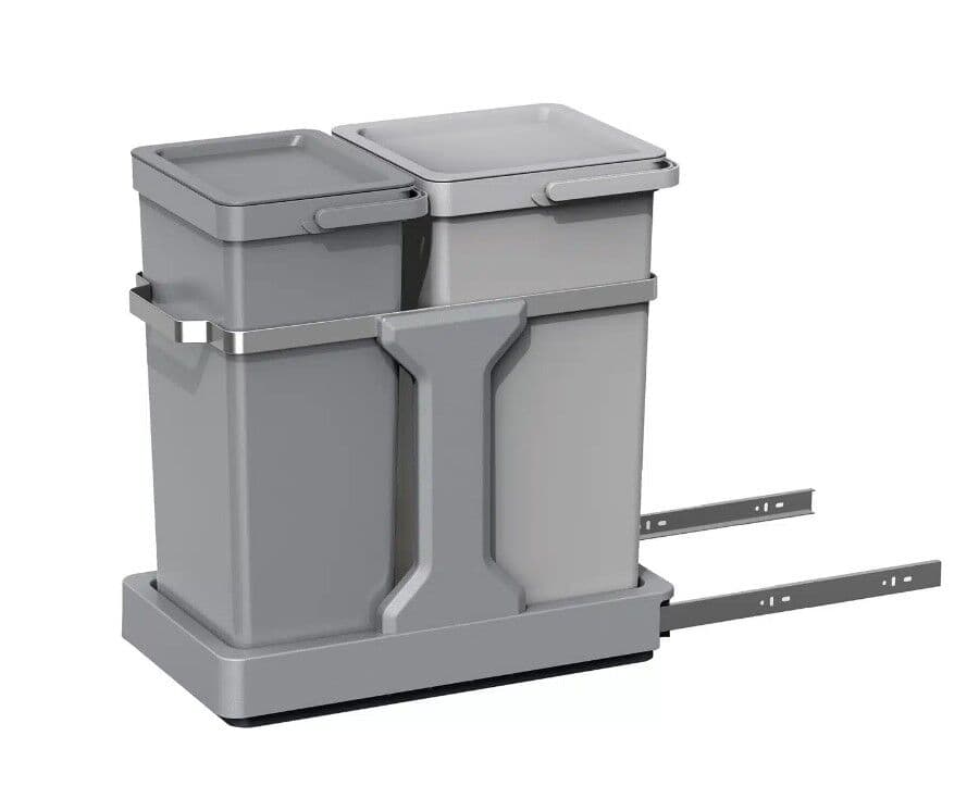 EKO Кош за вграждане и за разделно събиране “DECO DUO“- 20л + 15л - сив