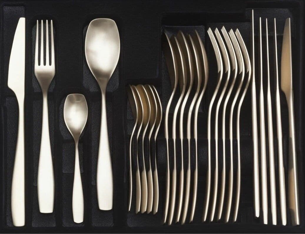 HERDMAR Прибори за хранене “LIZZ“- 24 части – шампанско мат