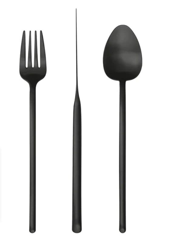 HERDMAR Прибори за хранене “STICK“- 24 части - черен мат