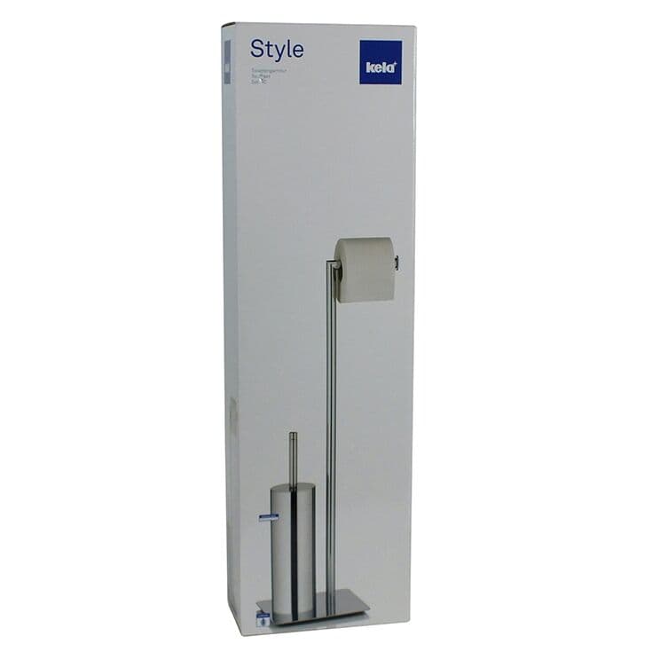 KELA К-т стойка за тоалетна хартия и четка за тоалетна “Style“ – полирана – свободно стояща