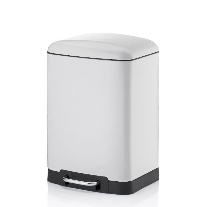 KELA Кош за отпадъци с педал “Davino“ – бял – 12 л.