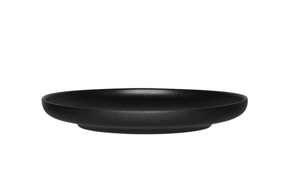 MAKU Основна чиния Robuste 2 бр. Ø 21 см. – черен мат с повърхност стил чугун