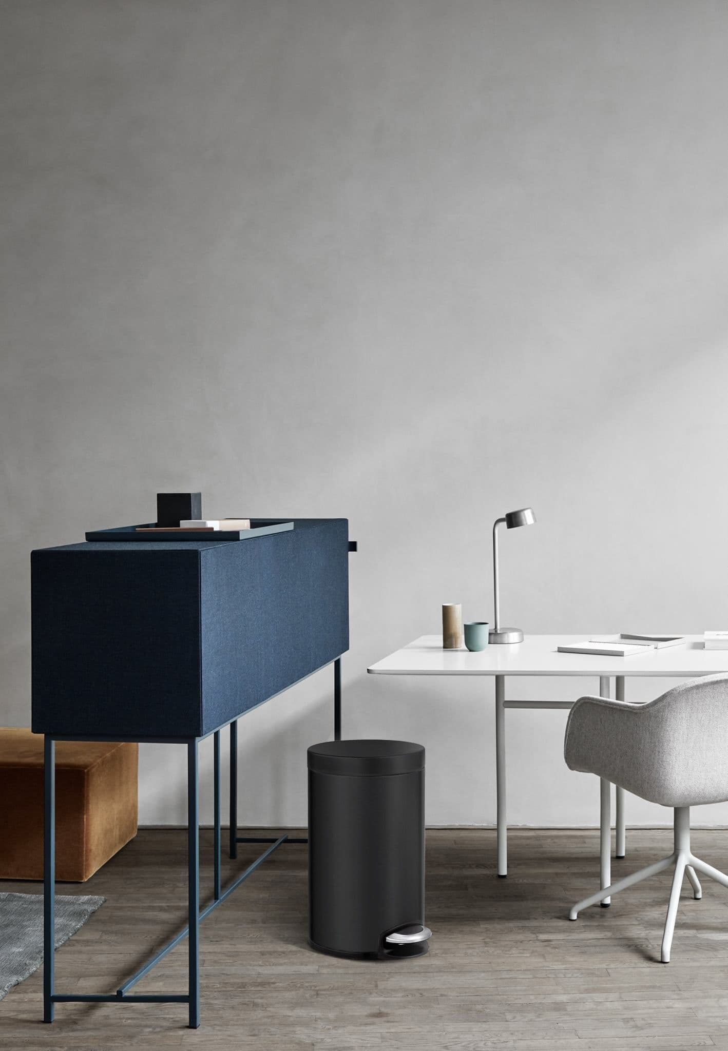 EKO Кош за отпадъци с педал “SERENE“ – черен мат – 12 л.