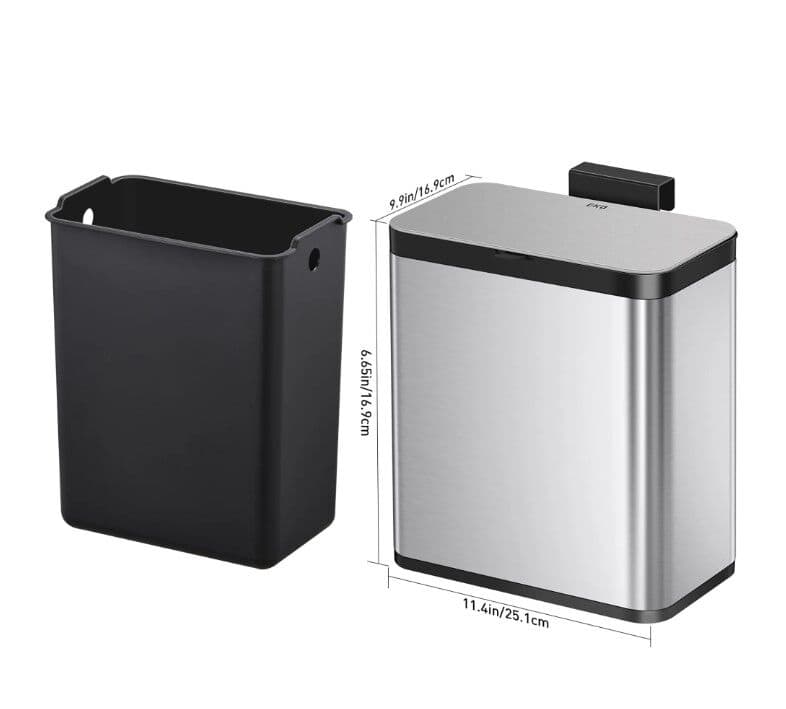 EKO EUROPE Кош за хранителни отпадъци “PURO“ – 7л – инокс мат