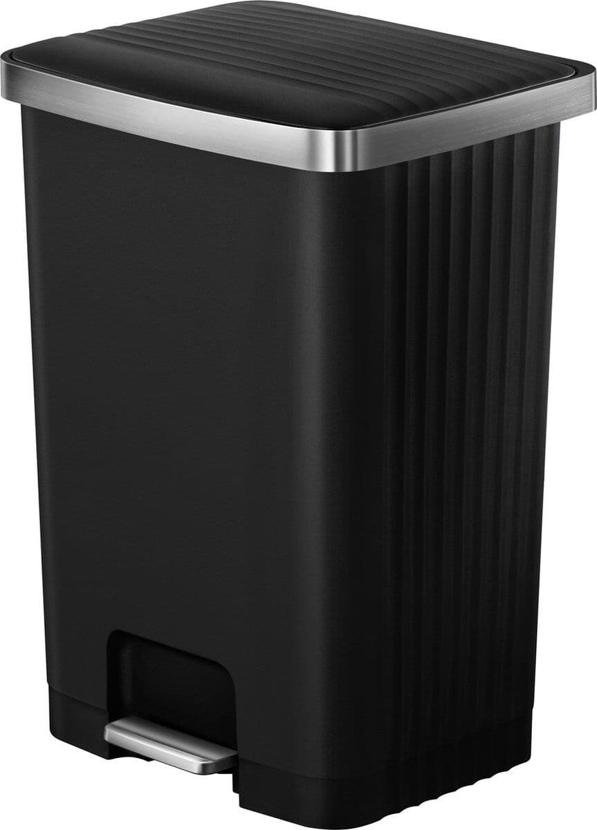 EKO Кош за отпадъци с педал “HANA II“ - черен - 70 л.
