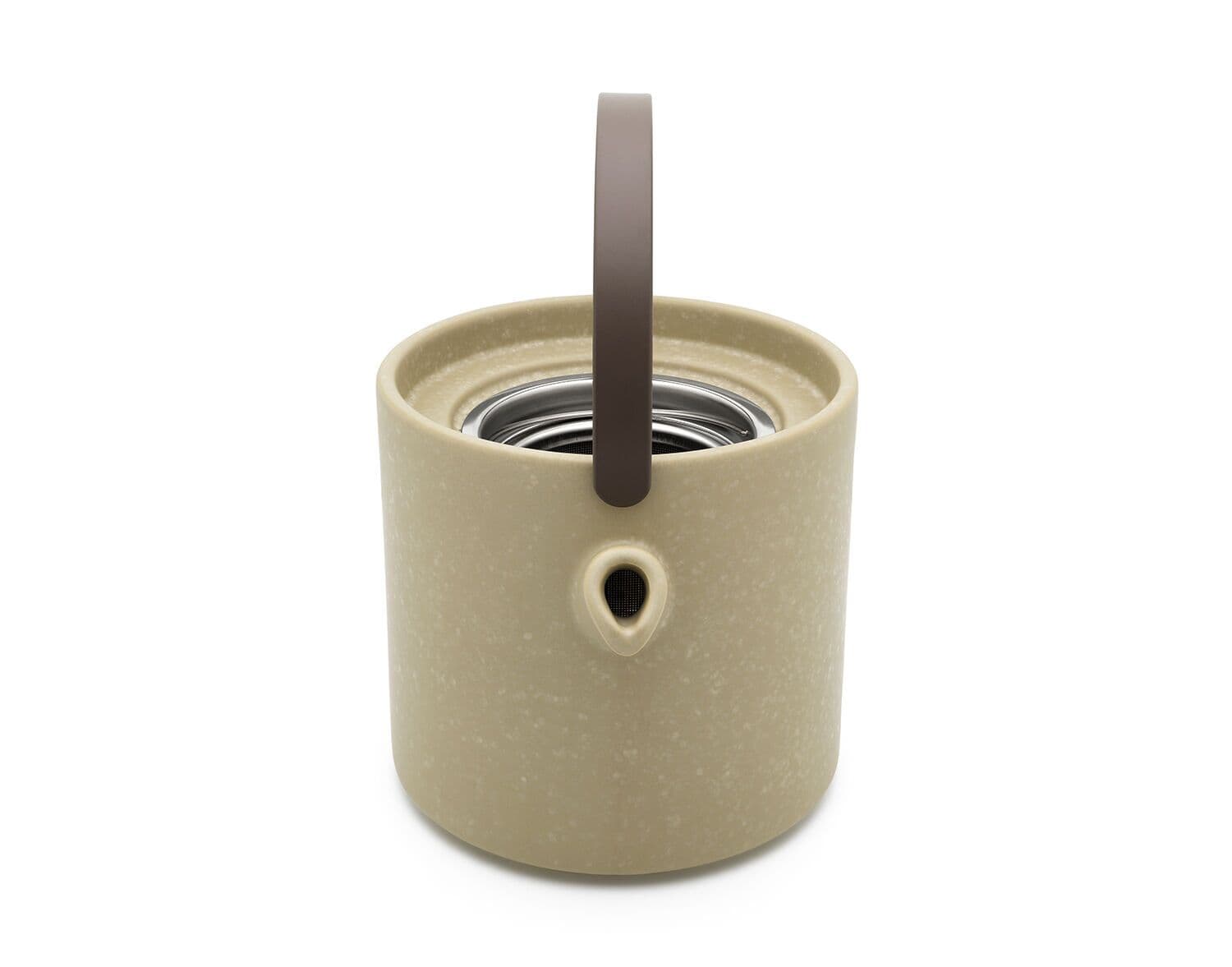 BREDEMEIJER Керамичен сет за чай с филтър и приставка за подгряване “Umea“- бежов – 1,2 л