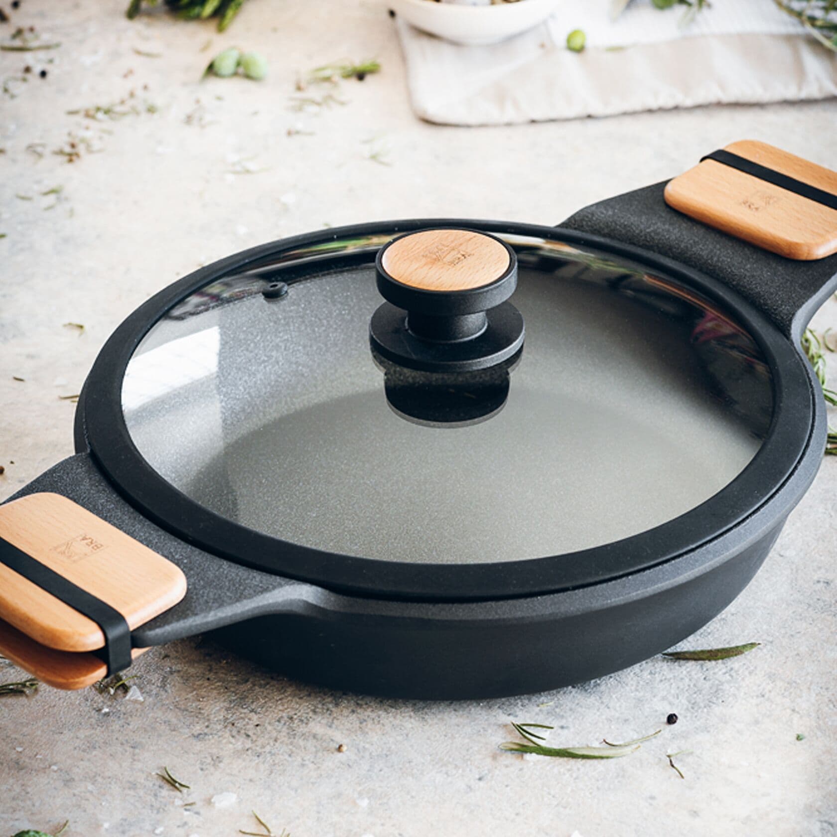 BRA Плитка тенджера/тава с капак “MARKET“ – Ø 32 см. – 5,0 л.