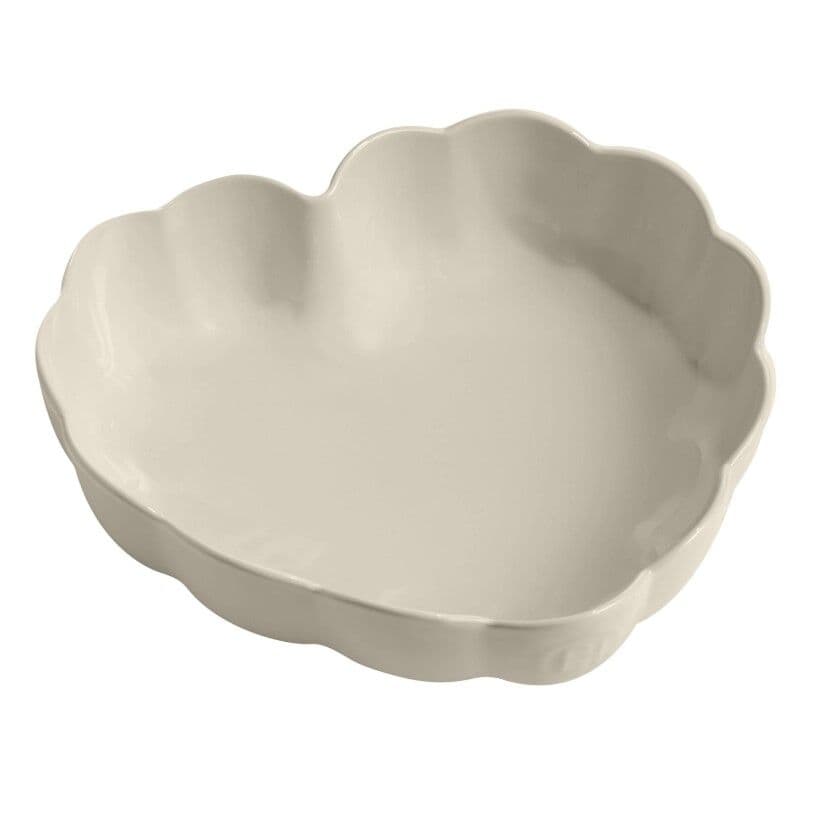 EMILE HENRY Керамична форма сърце „MADELEINE HEART DISH“ – цвят екрю
