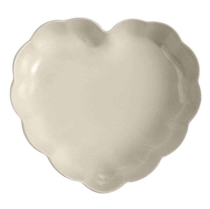 EMILE HENRY Керамична форма сърце „MADELEINE HEART DISH“ – цвят екрю