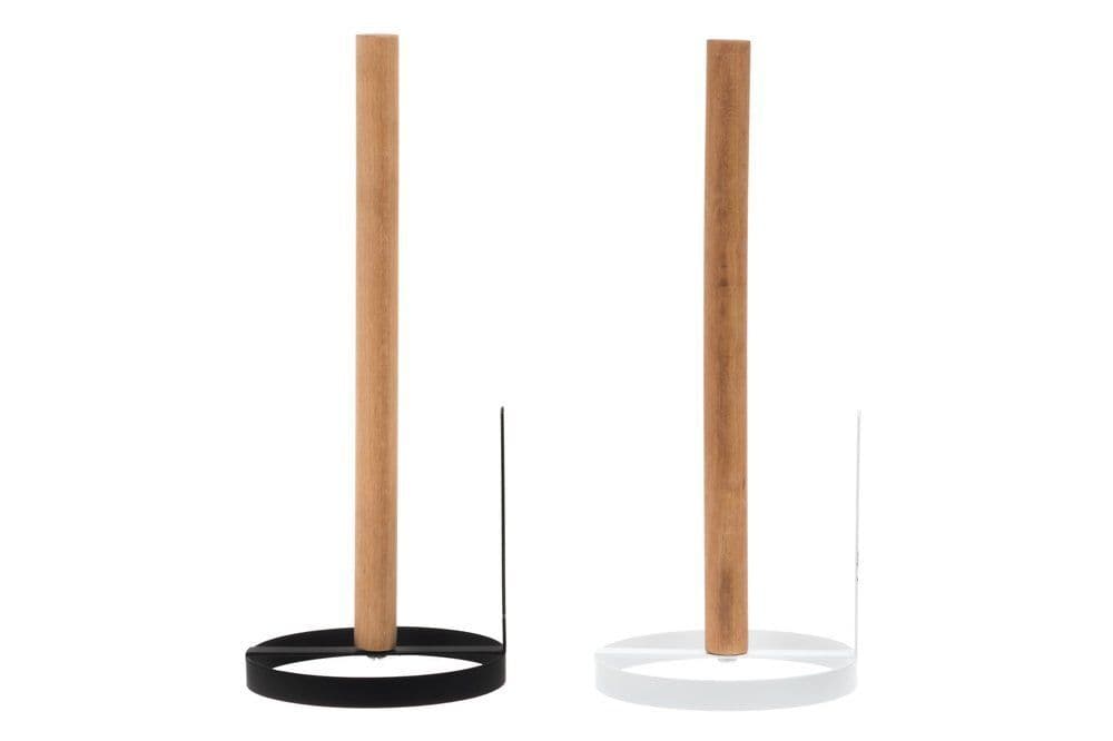 MAKU Стойка за кухненска ролка - цвят бял / черен