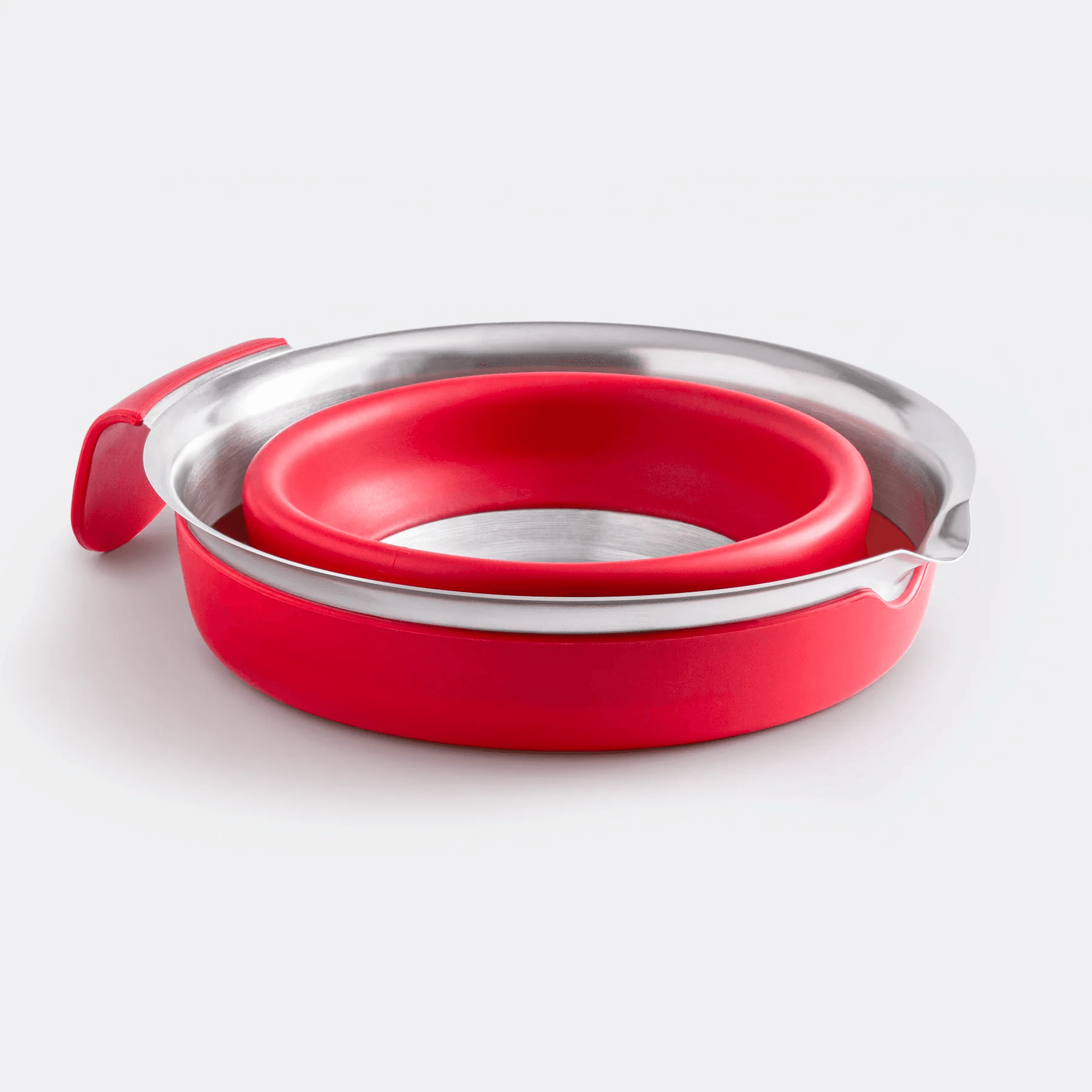 COOX Сгъваема купа с дръжка за миксиране и разбиване – 2 л. – червена