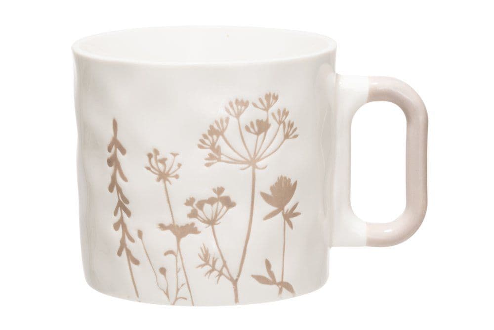 4LIVING Порцеланова чаша с дръжка “Hay“ - цвят бежов - 435 мл.