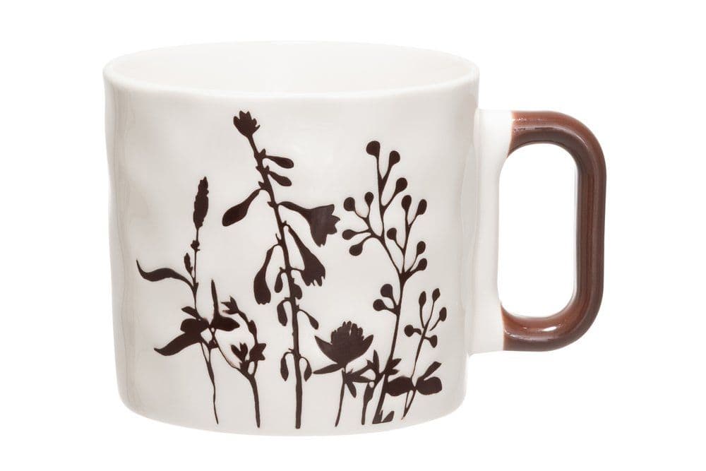 4LIVING Порцеланова чаша с дръжка “Hay“ - цвят черен - 435 мл.