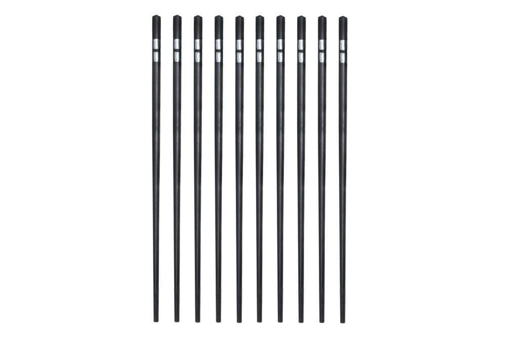 MAKU Сет клечки за суши 10 бр. - цвят черен/сребро - 24 см.