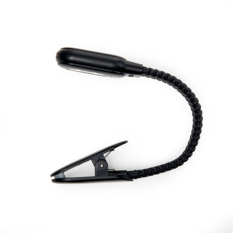 Лампа за четене с USB накрайник за многократно зареждане - черна