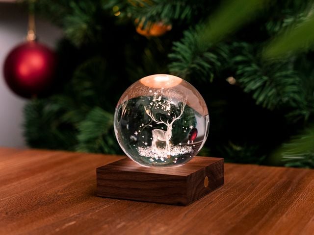 GINGKO 3D Смарт лампа Amber Crystal - Елен