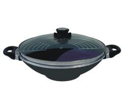 SKK УОК Тенджера със стъклен капак и приставка за готвене на пара - Ø 32см