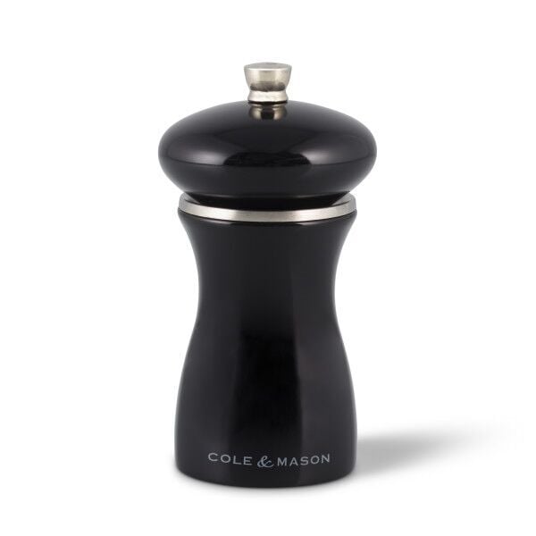 COLE&MASON Мелничка за сол “SHERWOOD BLACK GLOSS“ – 12 см. – цвят черен