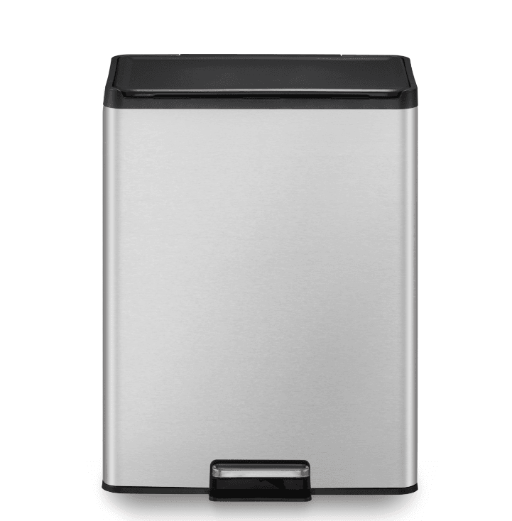 EKO Кош за разделно събиране ESSENTIAL - 2 х 20 л.- хром мат