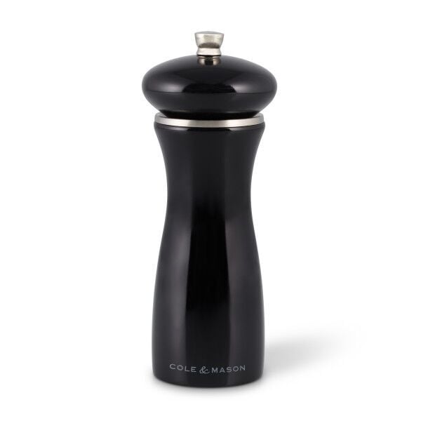 COLE&MASON Мелничка за сол “SHERWOOD BLACK GLOSS“ – 16,5 см. – цвят черен
