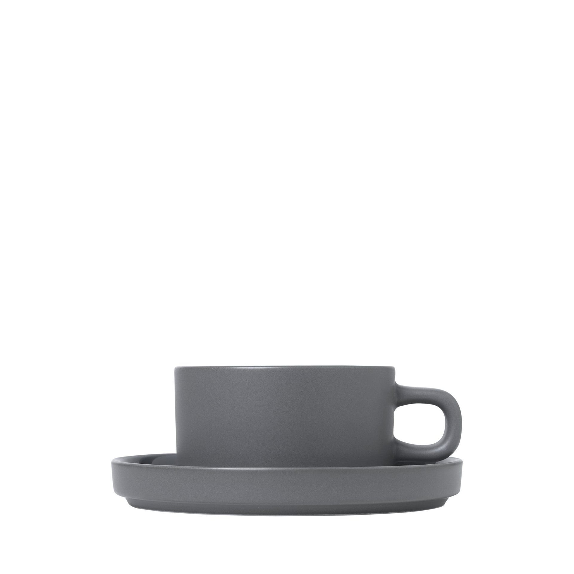 BLOMUS Комплект от 2 бр.чаши за чай PILAR – цвят сив (Pewter)