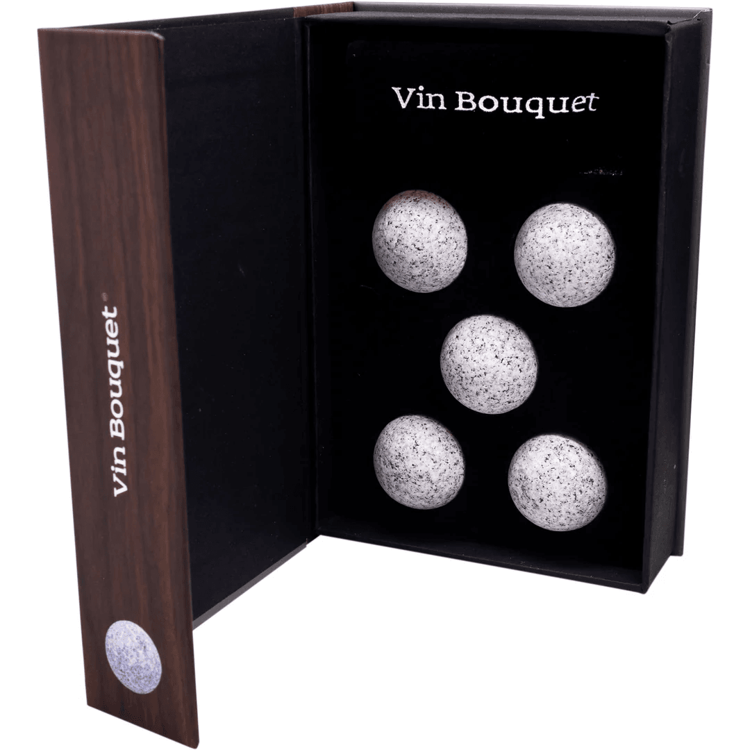 Vin Bouquet Сет кръгли охладители за напитки от естествен камък - 5 бр.