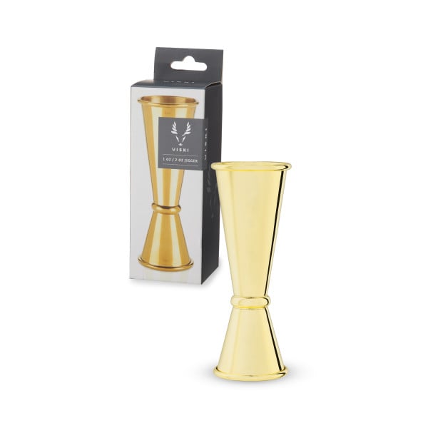VISKI Двоен джигър/мярка за алкохол 30мл/60мл “Makoto-Gold“- цвят злато