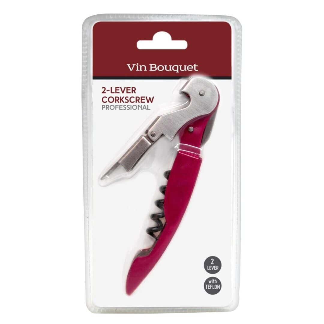 Vin Bouquet Професионален тирбушон с двоен лост – бордо