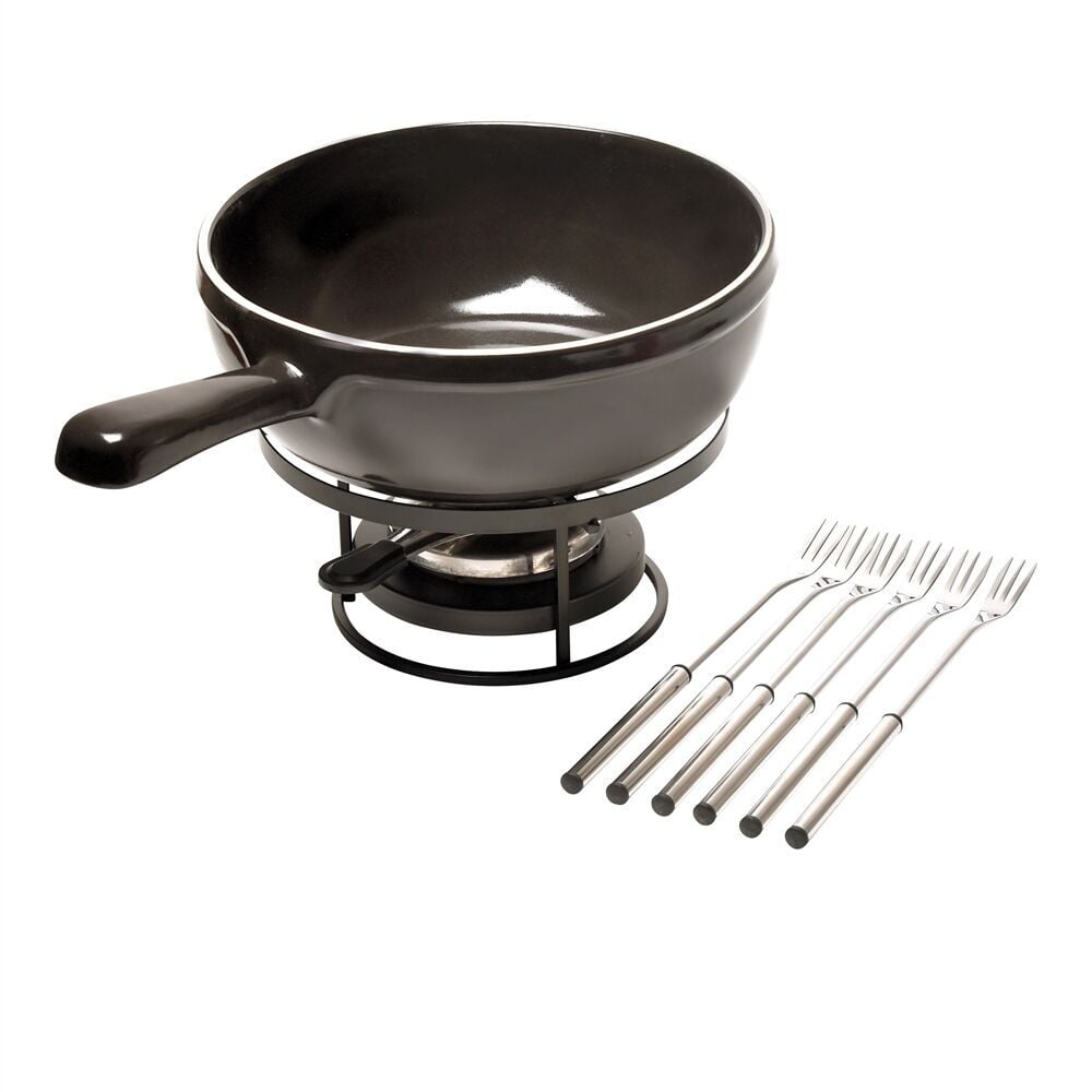 EMILE HENRY Керамичен сет за фондю „FONDUE SET“ – 35 х 24 см – цвят черен
