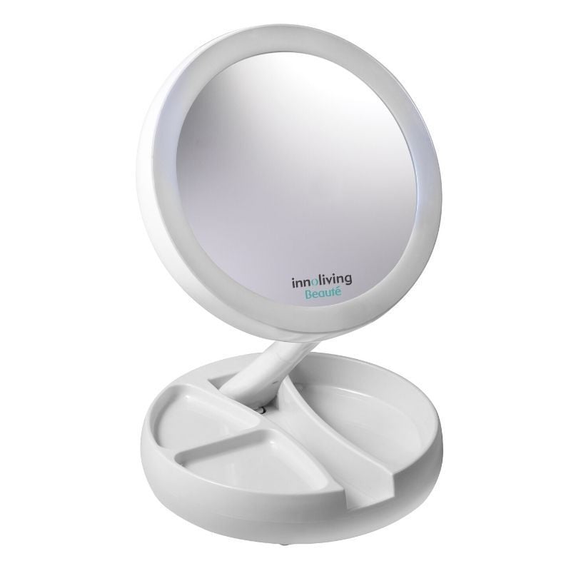 INNOLIVING Увеличително козметично огледало с LED светлина INN – 805