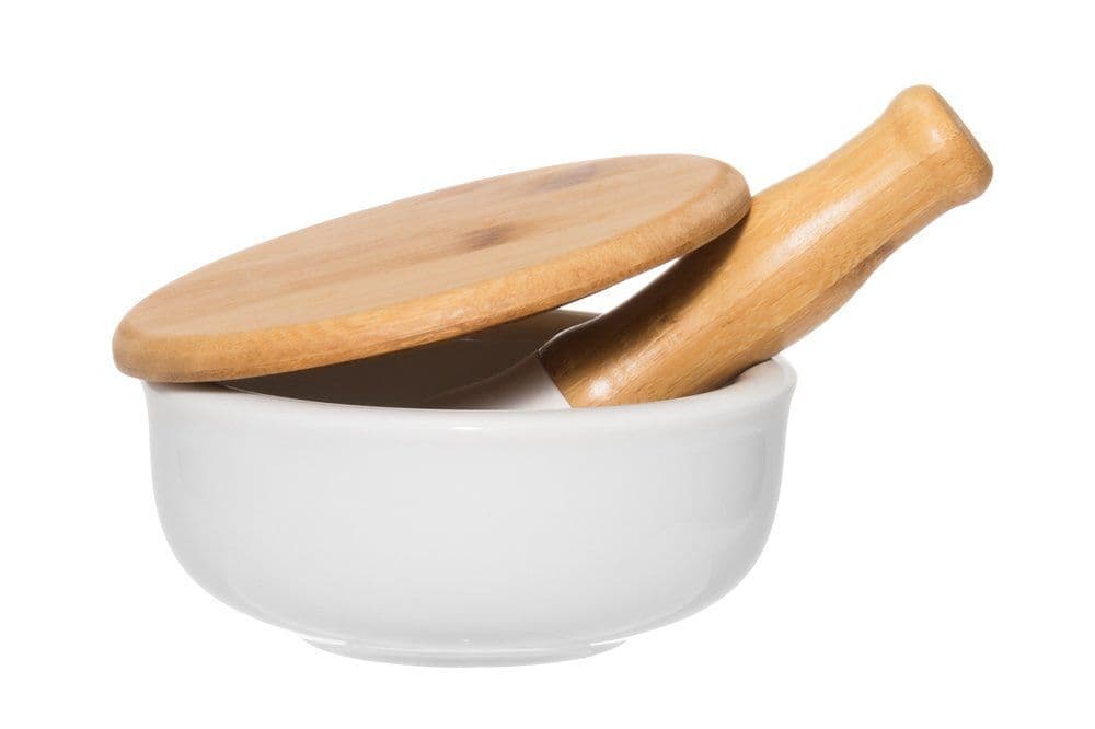 MAKU Керамично хаванче с дървен капак