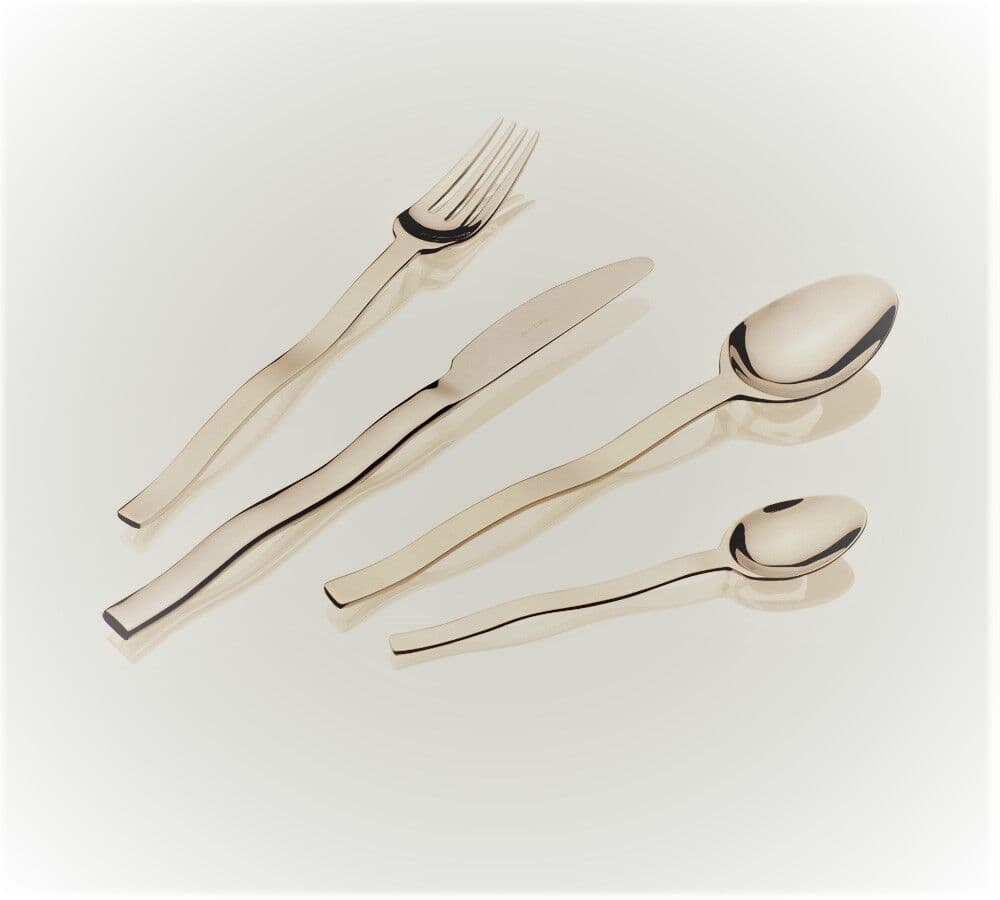 HERDMAR Комплект прибори за хранене “SWING“ – 24 части – златно PVD покритие